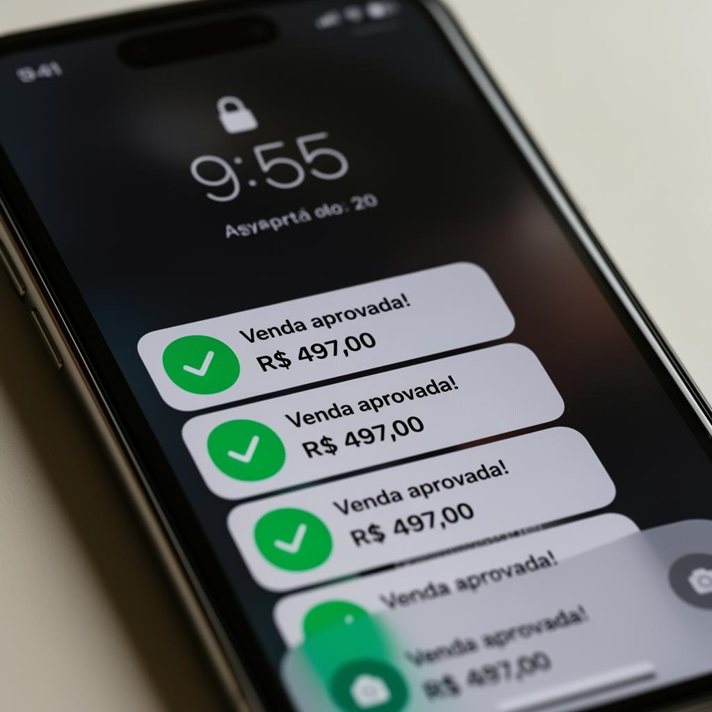 Notificações de vendas aprovadas